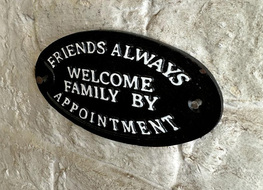 Friends welcome sign